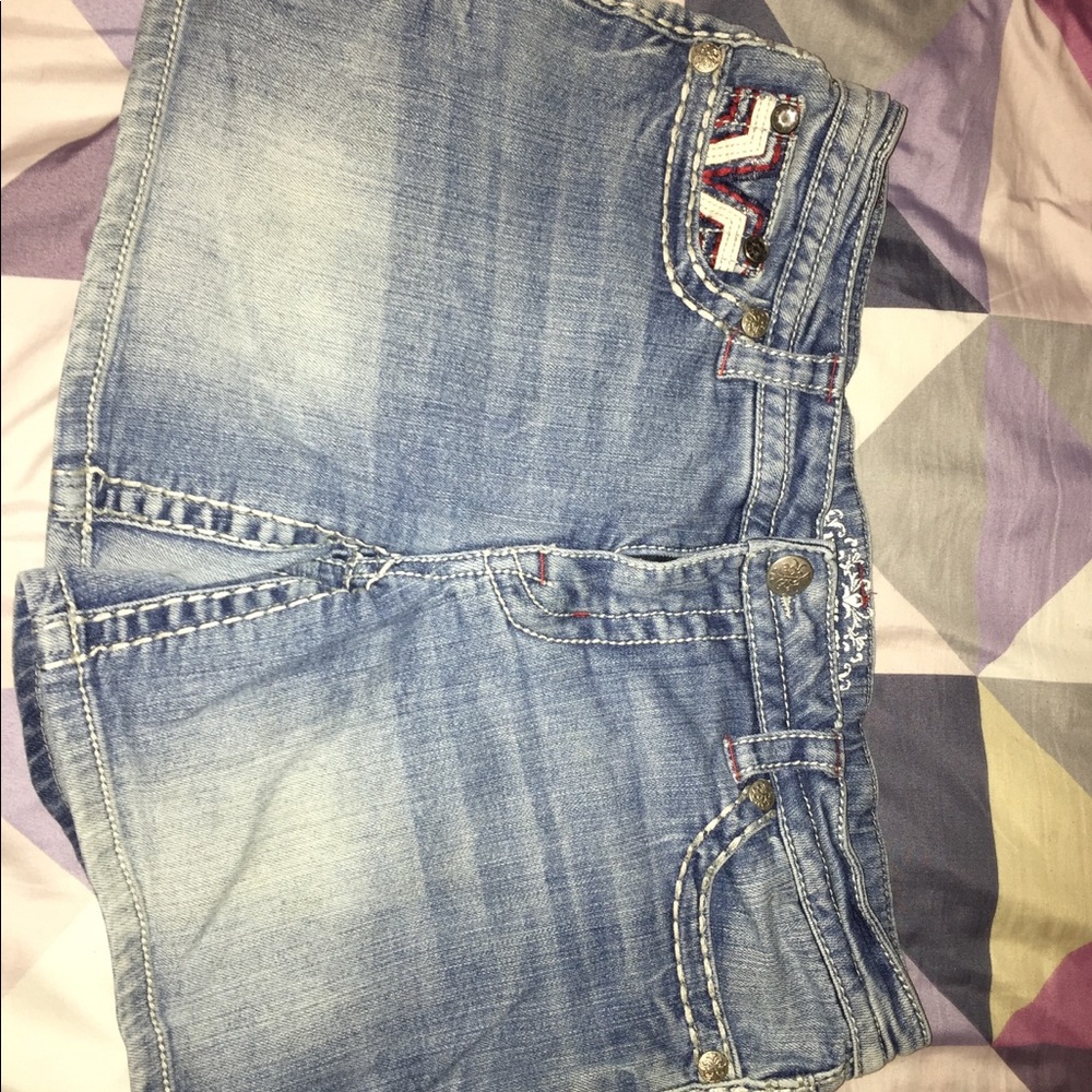 Paisley Sky Jean Shorts